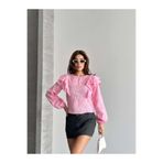 Shopping Shop Kolu Volanlı Fisto Bluz PEMBE