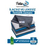 Shoppypella.com 6'lı Mikrofiber Temizlik Bezi, Cam, Araba Silme Bezi, Mutfak, Fiber Temizleme Bezi, 40x60cm