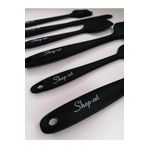 Shopset Isıya Dayanıklı Yanmaz Yapışmaz Silikon Spatula Seti 6 Parça - Siyah