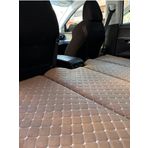 Shopset Oto Arka Koltuk Yatak 70*130 Cm - Kahverengi Tay Tüyü Kumaş