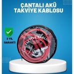 Shopwave 1200 Amper Akü Takviye Kablosu 2 Metre İzoleli Bakır Uçlu