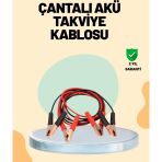 Shopwave 1200 Amper Jumper Kablo 2 Metre Bakır Uçlu Araç Takviye Seti
