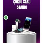 Shopwave 15W Hızlı Şarj Destekli 4’ü 1 Arada Kablosuz Şarj İstasyonu