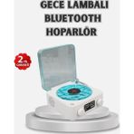 Shopwave 3-ü-1 Gece Işığı Bluetooth Hoparlör Dijital Saat Vintage Plak Çalar Tasarımlı