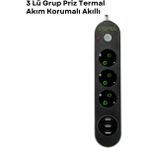 Shopwave 3 USB Portlu Üçlü Priz CXE103