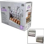 Shopwave 30 HAZNELİ BUZDOLABI YUMURTA ORGANİZERİ YAYLI KATLANIR RAF - ZAMAN KAYIT FONKSİYONU (5047)