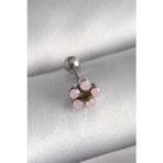 Shopwave 316L Çelik Gümüş Renk Zirkon Taşlı Çiçek Tragus Piercing