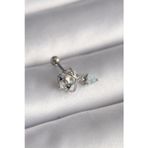Shopwave 316L Çelik Gümüş Renk Zirkon Taşlı Sallantı Kalp Detay Tragus Piercing