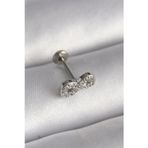 Shopwave 316L Çelik Gümüş Renk Zirkon Taşlı Sonsuzluk Model Tragus Piercing