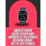 Shopwave 49mm Akıllı Saat Amoled Ekranlı Kadın Erkek Kol Saati Plastik Kordon