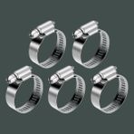 Shopwave 5 Adet Hortum Kelepçesi Tork Ayarlı 23X35 mm Paslanmaz Çelik Boru Metal Kelepçe Ayarlanabilir Klips