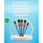 Shopwave 5'li Araba Temizlik Fırçaları-Farklı Boyutlu Fırçalarla Derinlemesine Temizlik - 20 - Çok Renkli