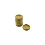 shopwave 6 ADET - YUVARLAK AHŞAP BAMBU ÇEREZLİK - LOKUMLUK KASE DERİNLİK: 1.7CM - ÇAP: 8.8CM (5047)