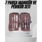 Shopwave 7 Parça Paslanmaz Çelik Manikür ve Pedikür Seti Çantalı Profesyonel