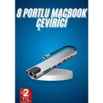 Shopwave 8 Port Çoklayıcı Macbook ile Uyumlu Çoğaltıcı Type-C Dönüştürücü Tf Sd Kart