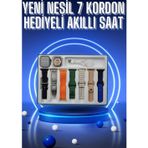Shopwave Akıllı Saat 7 Kordon Hediyeli Takvim Alarm Nabız Ölçer Bildirim Görme Sesli Görüşme