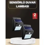 Shopwave Bahçe Aydınlatma Sensörlü Güneş Enerjili Duvar Lambası 40 Led Işık