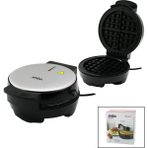Shopwave Belçika Waffle Makinesi Elektrikli 4 Waffle - Yapışmaz Döküm Plaka Paslanmaz Çelik Üst Kaplama SSM-2591 (5047)
