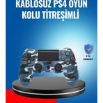 Shopwave Bluetooth Kablosuz Ps4 Gamepad Çift Motorlu Siyah Controller