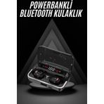 Shopwave Bluetooth Kulaklık Dijital Şarj Göstergeli Powerbankli Bass Özellikli Kablosuz Kulakiçi 5.1 Mikrofon