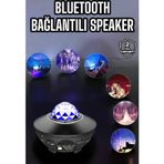 Shopwave Çocuklara Özel Şarjlı Bluetooth Hoparlör Parti Led Lambası Yıldızlı Projeksiyon