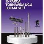 Shopwave Çok Amaçlı 16lı Bits Uç Seti Dayanıklı Tornavida Adaptör