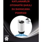 Shopwave Damacana Üstü Akıllı Su Pompası | 3 Damacana Kullanım | 4W Güç | Micro USB Şarjlı | Katlanabilir & T