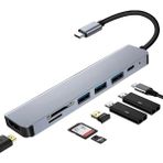 Shopwave Daytona Fc-17 Type-C To 3*usb 3.0 4K Hd HDMI Sd Tf Kart Girişli 7ın1 Çevirici Hub Adaptör - 0 - Siyah