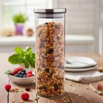 Shopwave Deconox 1000ML Vakumlu Metal Kapaklı Borosilikat Cam Kavanoz (8.5CM*20CM) 1 Adet - 0 - 19 lt - 0 Siyah