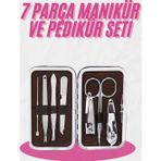 Shopwave Deri Çanta Hediyeli 7 Parça Manikür-Pedikür Tırnak Bakım Seti