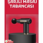 Shopwave Derin Doku Masaj Tabancası 4 Başlık 6 Kademeli Sessiz Güç Şarjlı Kas Gevşetici