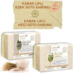Shopwave Doğal Kabak Lifli Eşek Sütü Sabunu Kabak Lifli Keçi Sütü Sabunu 2'li Set - 0- Koyu Mavi