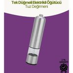 Shopwave Elektrikli Baharat Öğütücü Pilli Paslanmaz Çelik Otomatik Tuz Karabiber Değirmeni