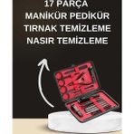 Shopwave Elektrikli Manikür Pedikür Seti İkili Set 17 Parça Tırnak Bakımı Nasır Temizleme Tırnak Şekillendirm