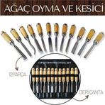 Shopwave Elena 12 Parça Çantalı Ağaç Oyma ve Kesici Set