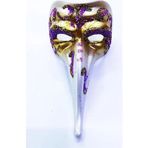 Shopwave Fuşya Renk İşlemeli Seramik Malzemeden İmal Venedik Uzun Maske Magnet (5047)