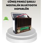 Shopwave Güneş Enerjili Taşınabilir Hoparlör KTF-1428 Bluetooth Radyo USB SD Kart Destekli