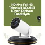 Shopwave HDMI ve USB Girişli Uzun Ömürlü Ampullü Projeksiyon - 1