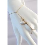 Shopwave HTC7SN576 316L Çelik Gold Renk Beyaz Bubble Kalp Tasarımlı Şahmeran