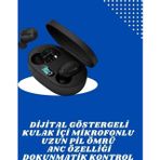 Shopwave Ikili Bluetooth Kulaklık Dijital Göstergeli Uzun Pil Ömrü Yüksek Ses Kaliteli