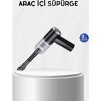 Shopwave Kablosuz El Süpürgesi – Araç İçi Temizlik İçin 5500PA Güçlü Emiş, USB Şarjlı