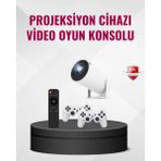 Shopwave Kablosuz Mini Projeksiyon Cihazı Oyun ve Film Için Taşınabilir Ev Sineması - 1