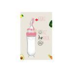 shopwave Kaşıklı Mama Silikon Biberon KIZ Bebek Besleyici