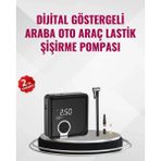 Shopwave Kompakt Tasarımlı LED Işıklı Taşınabilir Hava Kompresörü - 20 - Çok Renkli