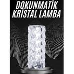 Shopwave Kristal Lamba Masa Lambası Şarjlı Masa Lambası Dokunmatik Sensör Usb Şarjlı