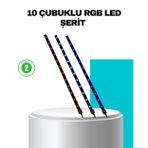 Shopwave LED Meteor Yağmur Işığı 10 Adet Çubuk Kayan Yıldız Efektli