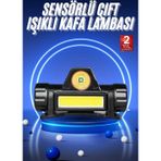 Shopwave Ledli Şarjlı Kafa Lambası LED Şarjlı Su Geçirmez Kafa Feneri