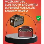 Shopwave Nostaljik Radyo Görünümlü Bluetooth Hoparlör – FM/AM Yayın, Kablosuz Bağlantı, Şarj Edilebilir