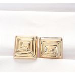 Shopwave Pirinç Gold Renk Kare Form Küpe