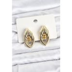 Shopwave Pirinç Gold Renk Sarmal Damla Model Vintage Kadın Küpe